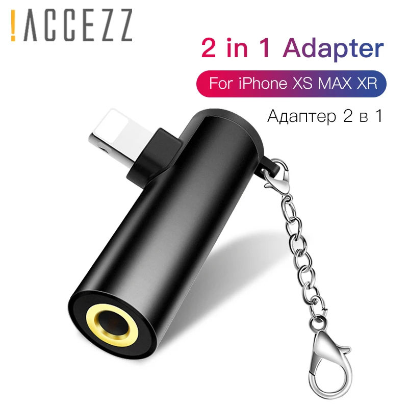 ! ACCEZZ 2 в 1 адаптер для зарядки и прослушивания Iphone X XR XS MAX 8 7 Plus 3 5 мм разъем AUX