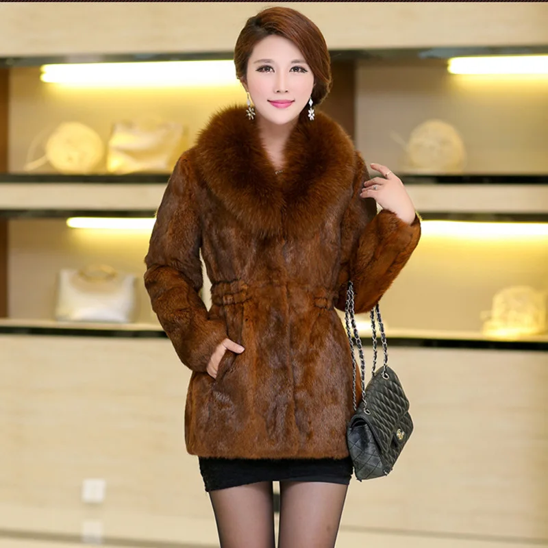 2017 зимние Новый стиль весь скрыть Haining для женщин из натурального меха кролика