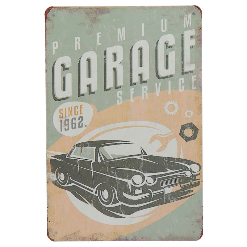 Vintage Metal Tin Signs Stickers Iron Wall Decor Tintin Plaque Garage Services Auto Parts Sign Poster Plate Painting 30X20CM H23 - Цвет: N