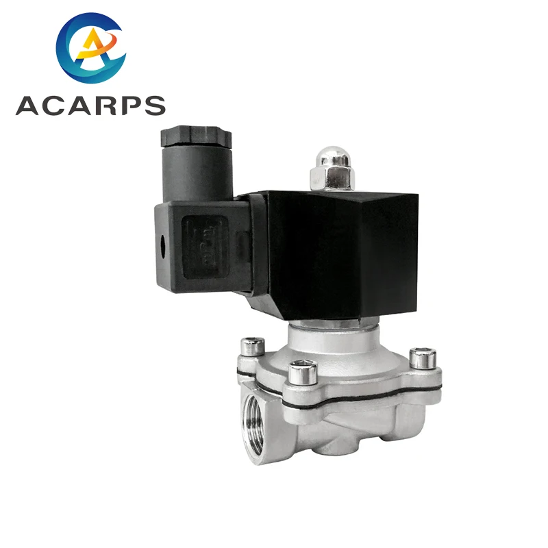 Válvula Solenóide Elétrica para Água 220 12v 304 v 24v Baixa Pressão Aço Inoxidável