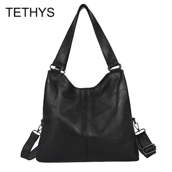 

TETHYS Soft Leather Shoudler Bag Women Luxury Handbags Women Bags Designer High Quality Tote Bag Ladies Hand Bags Bolso Mujer