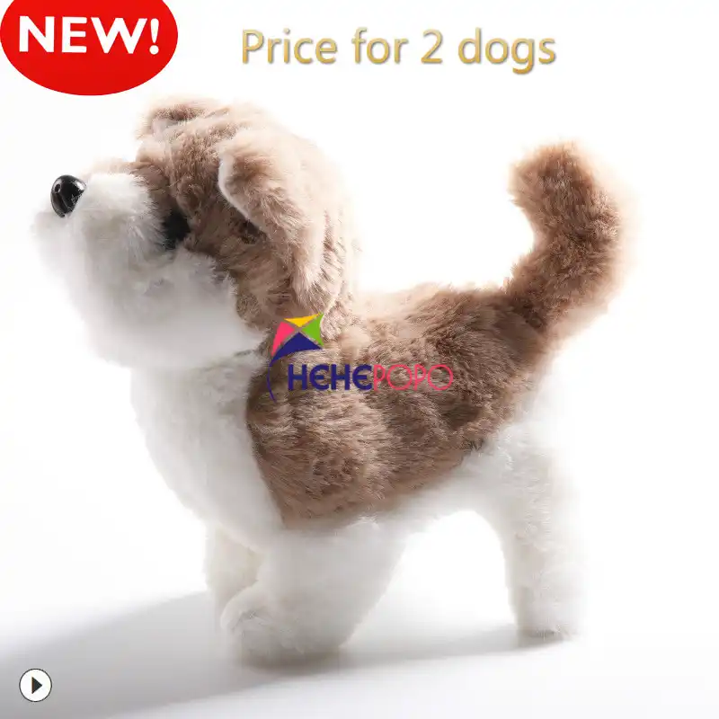 perro peluche ladra y camina