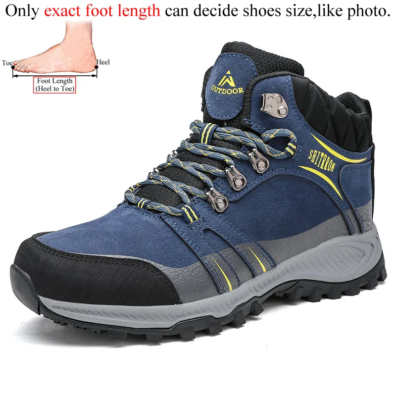 Женские Треккинговые ботинки из водонепроницаемого материала; Sepatu Gunung Wanderschuhe; треккинговые ботинки; уличная женская обувь; Botas Монтана; Mujer; обувь для трекинга - Цвет: Blue(No fur)