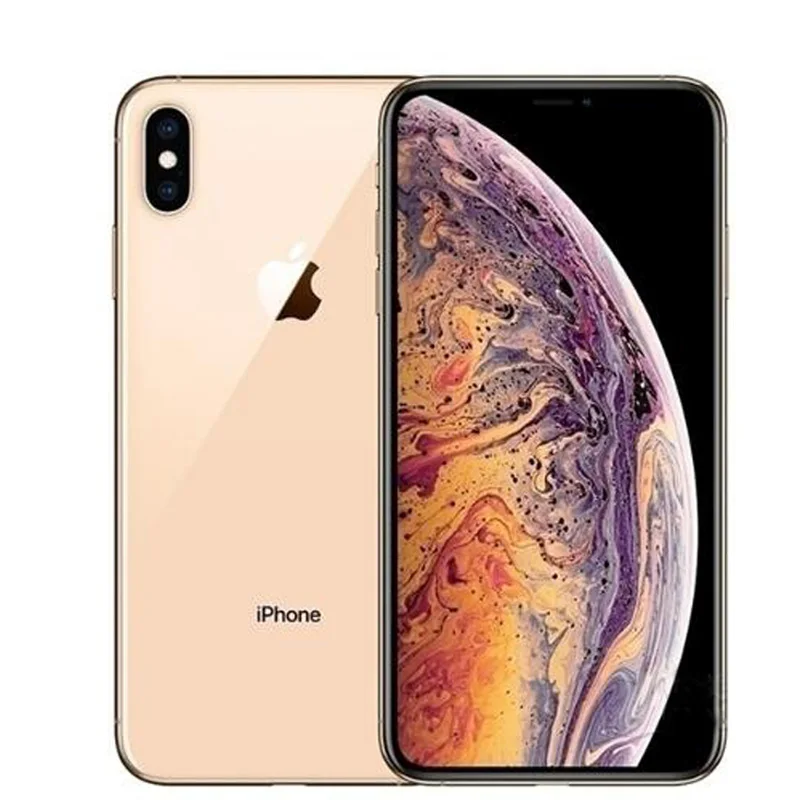 Разблокированный iPhone XS Max 256G 6,5 дюймов ram 4 Гб rom 64 Гб/256 Гб Смартфон телефон с двойной картой и полным экраном - Цвет: Gold