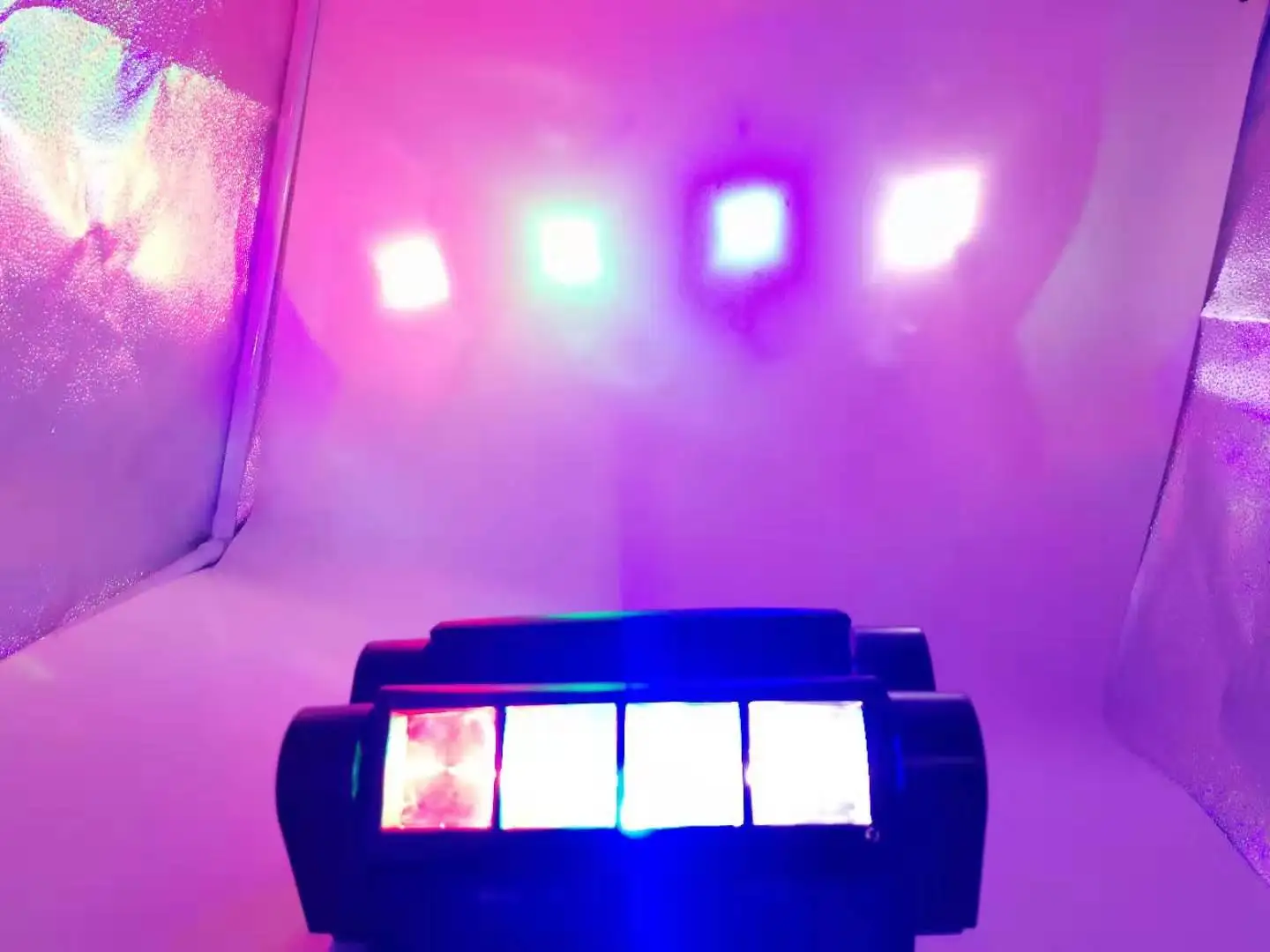 F& GMini светодиодный 8x10 Вт RGBW cabeza móvil светодиодный aranana haz etapa Iluminacion DMX 512 arauna luz buena para fiesta de Дискотека DJ