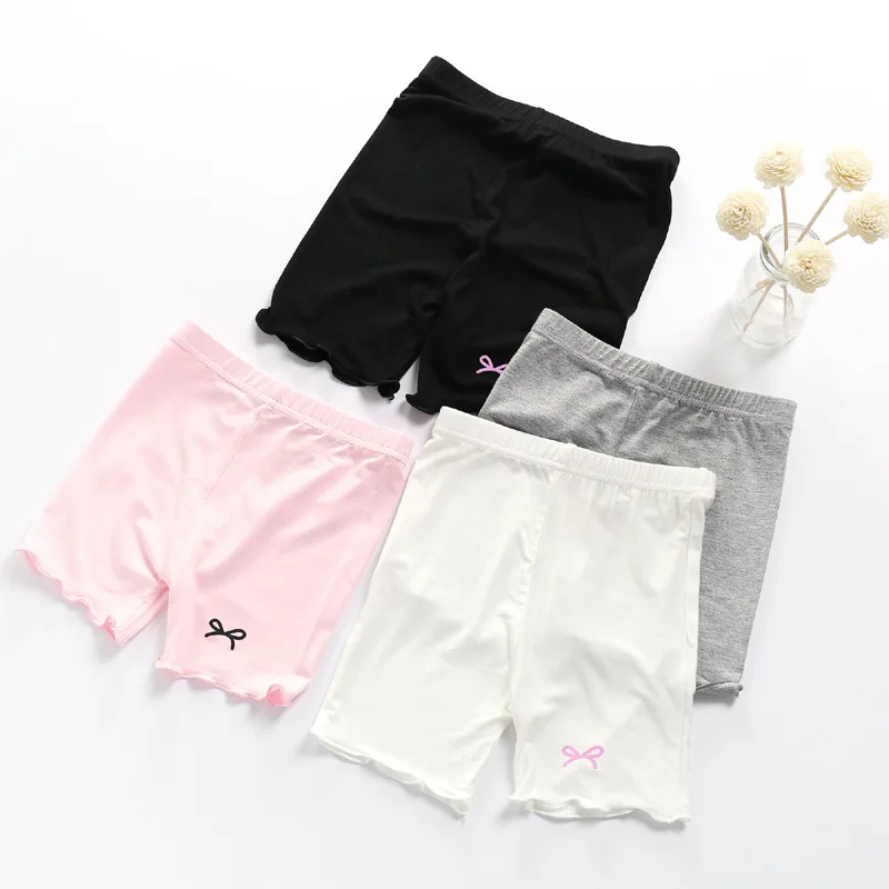 

2019 New Style Summer Girls Safety Shorts Anti-Exposure Children Boxers Base Shorts Bow Frilled