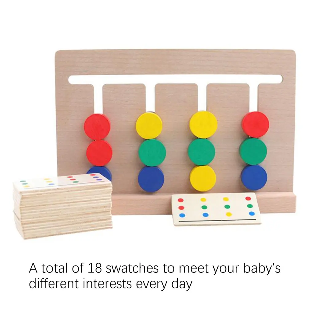 Монтессори образование четыре Цвет игры деревянные игрушки Ранние обучающие игрушки для детей головоломки игры в шахматы учебных пособий логическое мышление