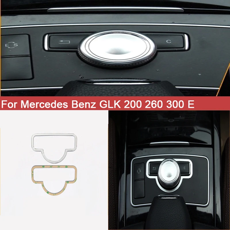 ##BUY Auto Aluminium Alloy Sticker For Mercedes Benz GLK 200 260 300 E Class Car Center Control Multimedia Knob Decoration Panel