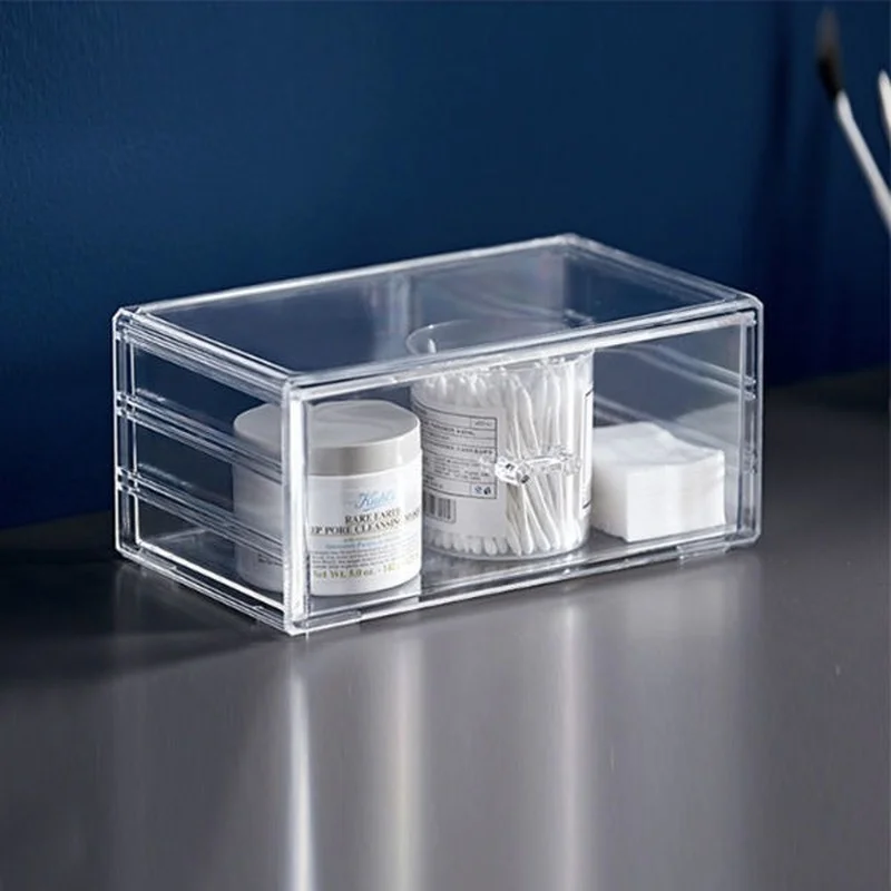 

Transparent Cosmetic Storage Box Acrylic Desktop Lipstick Skin Care Product Classification Shelf Dressing Table Drawer
