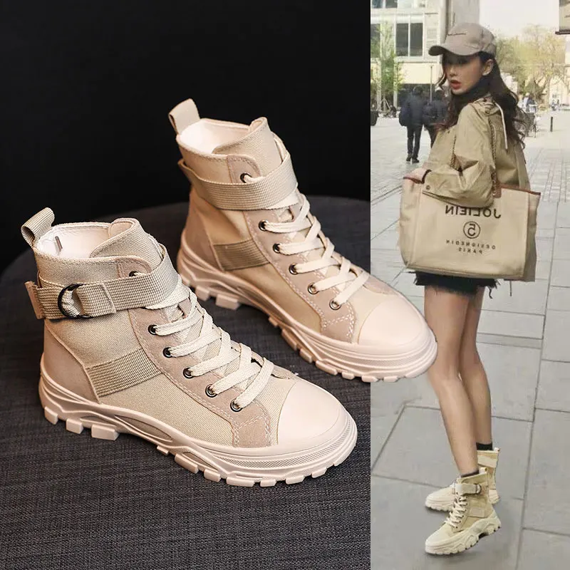 

2019 autumn and winter new fashion high-heeled Martin boots trend wild breathable non-slip comfortable women's boots