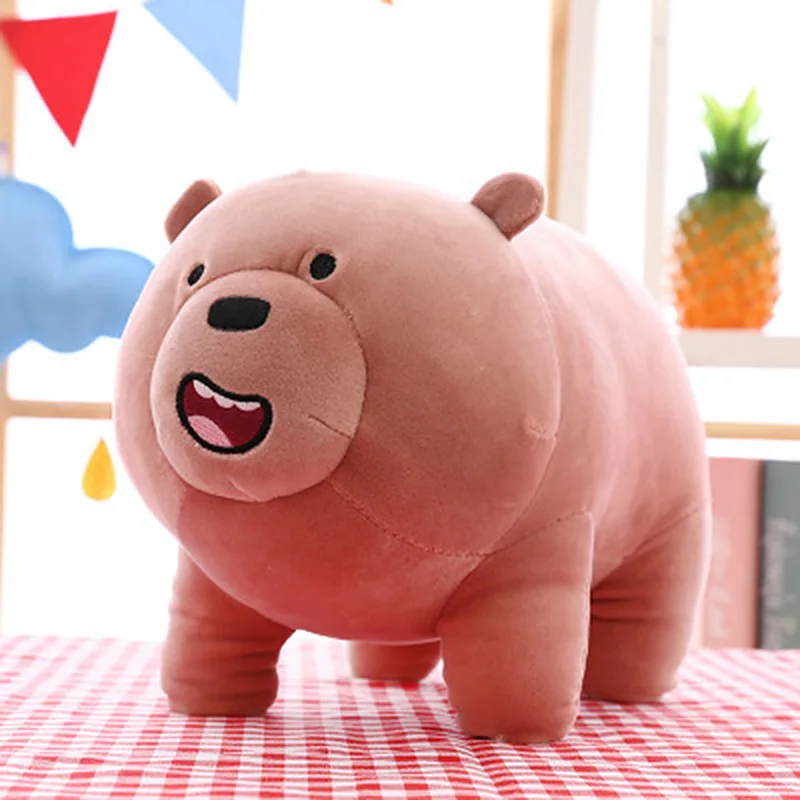 brown bear 1 40 см Мультфильм Мы Голые Медведи Плюшевые игрушки панда Белый Коричневый медведь мягкие животные куклы мягкие игрушки Дети Kawaii кукла детский подарок - Цвет: brown bear 1