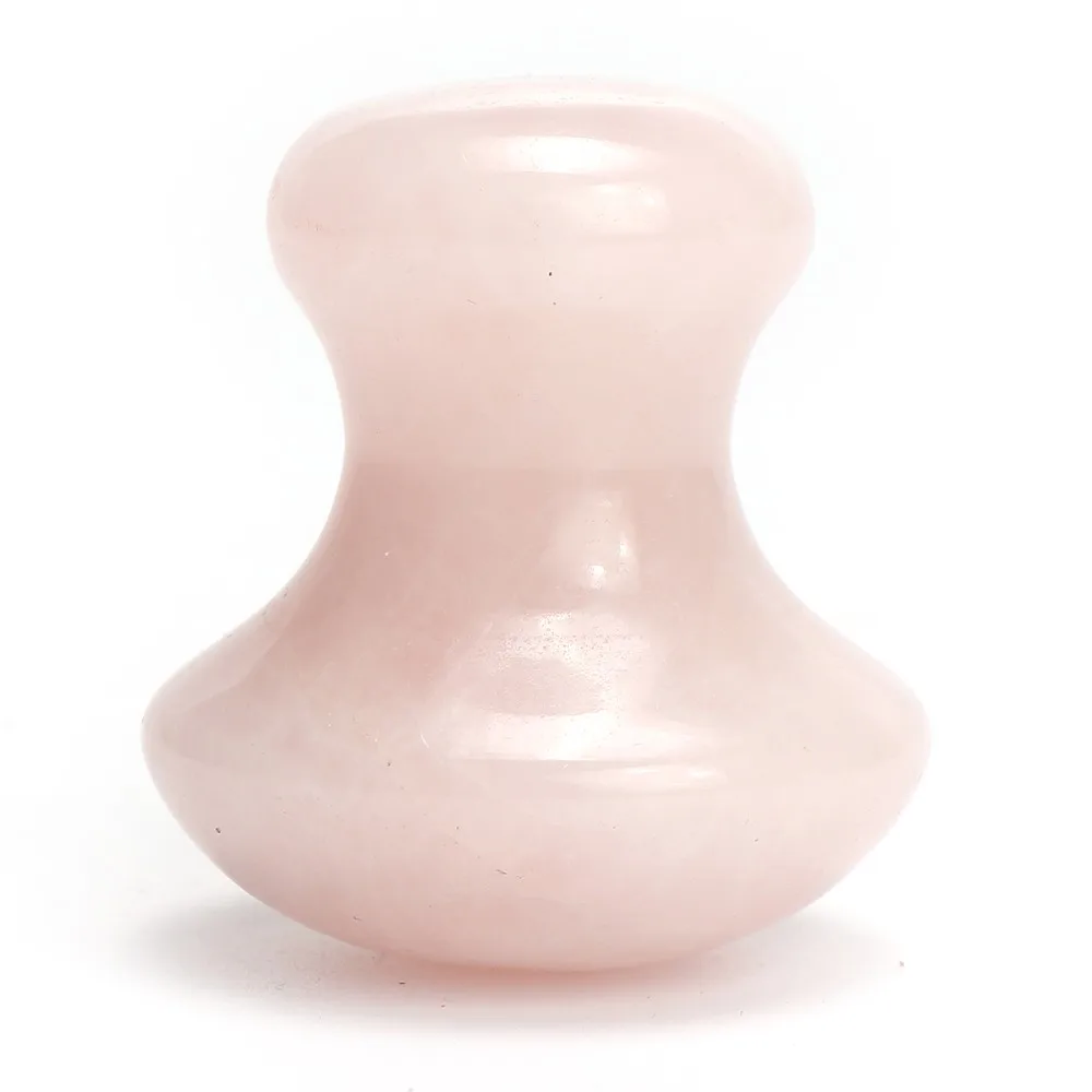

OPHAX Rose Quartz Mushroom Massage Stone Crystal Jade For Facial Body Foot Gua Sha Thin Anti-wrinkle Relaxation Beauty Tool Care