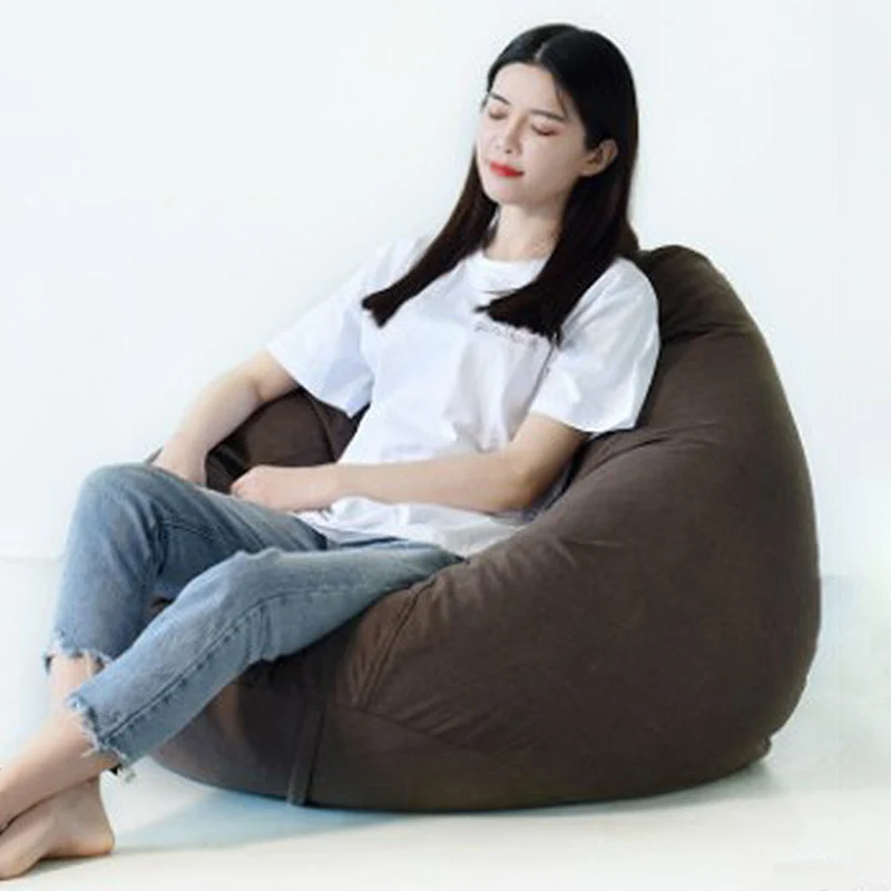 outdoor umbrella Unfilled Lounge Sofa Cover Indoor Cozy Unstuffed Bean Bag Lazy Sofa Chair Cover Seat Room Decor Pouf Couch Tatami Ottoman Covers picnic table