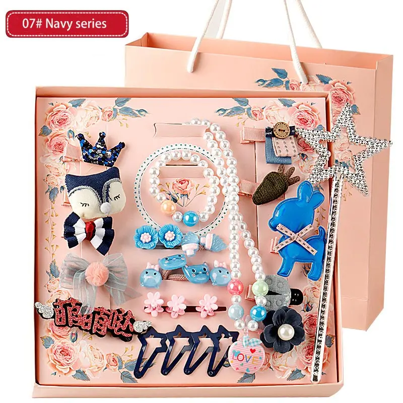 Весь набор hello kitty/аксессуары в виде мишки для девочек, эластичные резинки для волос, заколки для волос, заколки, ожерелье, серьги, детский подарок на день рождения
