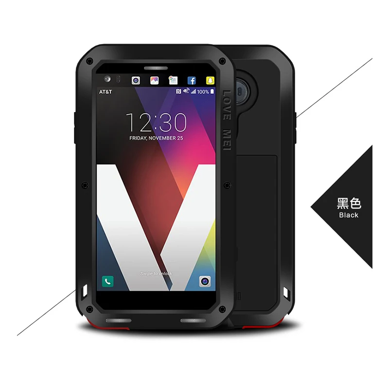 Алюминиевый металлический чехол LOVE MEI для LG V40 V30, мощный защитный противоударный водонепроницаемый чехол для LG V30 V40