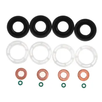 

Car 16PCS FUEL INJECTOR SEAL+PROTECTORS+WASHER+O-RING FOR PEUGEOT 207/ 307/ 407 1.6 HDI 2004 Car 198299