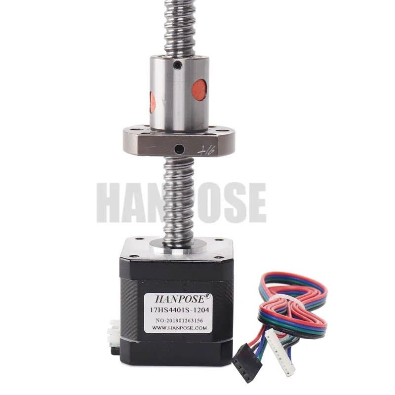 Nema17 Stepper Motor1.7A 4-lead 100 200mm Nema 17 motor 42BYGH 17HS4401sfu1204 ballscrew for 3D printer CNC