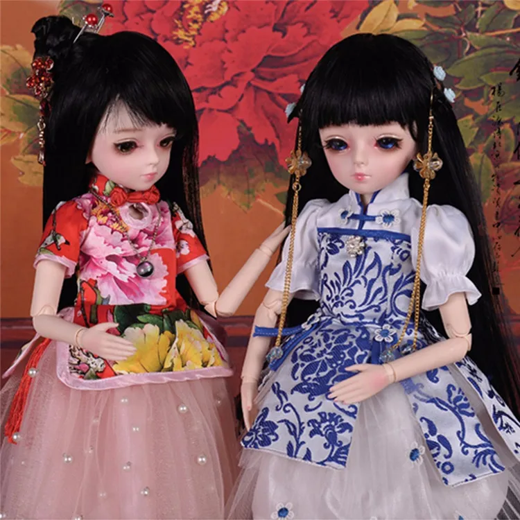 BJD 45 см шарнирная кукла красивые большие глаза BJD кукла с свадебным платьем макияж ручной работы красивая принцесса девочка игрушки подарок