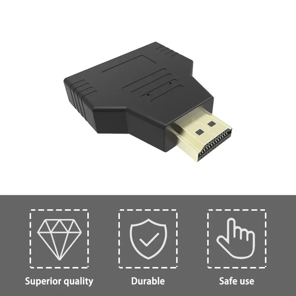 1080 p 1 в 2 Переходник HDMI разветвитель штекер на 2 гнездо Onversion головной адаптер