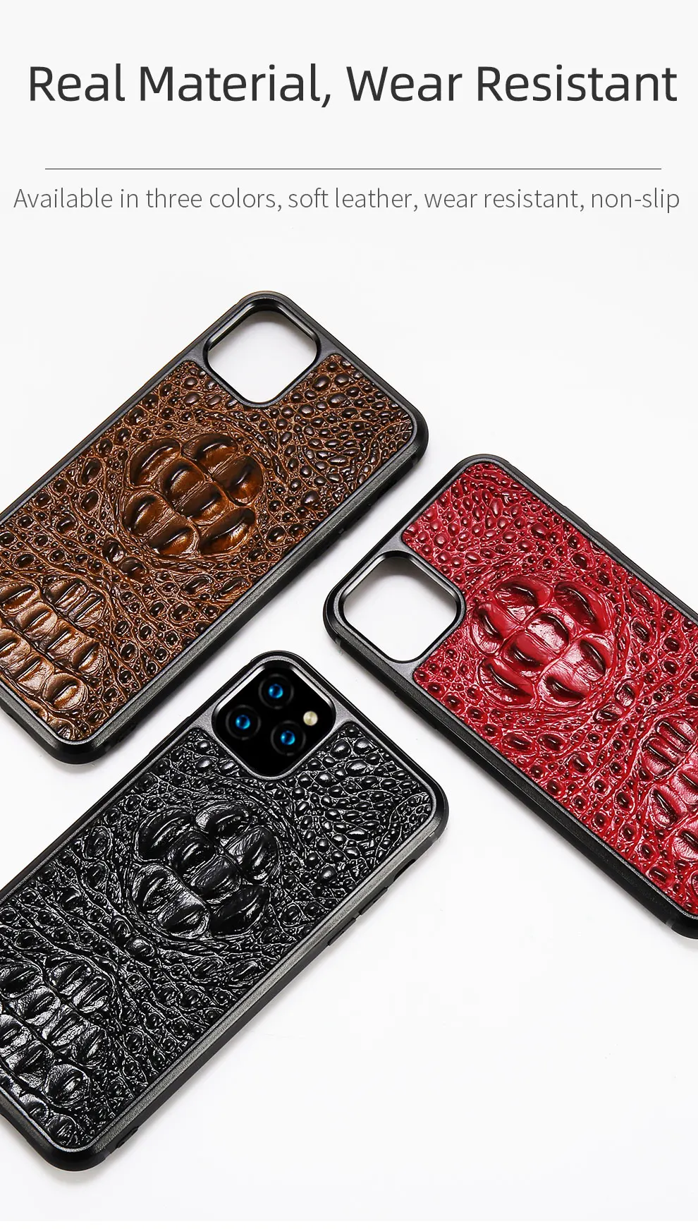 Натуральная кожа 3D крокодиловый Череп чехол для телефона для iPhone 11 11 Pro 11Pro max 6 6S 7 8 7plus 8plus X XS max XR анти-осенний чехол