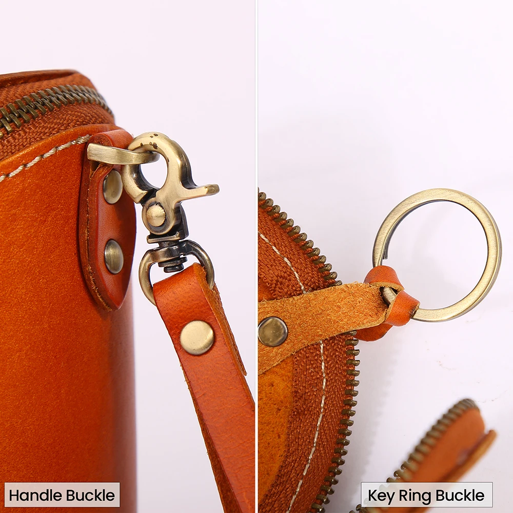 JOYIR Men Genuine Cow Leather Bag Car Key Wallets Fashion Women Housekeeper Holders Keychain Key Case Keys Pouch Unisex