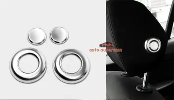 

2 pair Chrome Front seat Headrest switch Cap trim FOR BMW F30 F34 GT F32 3 4 Series