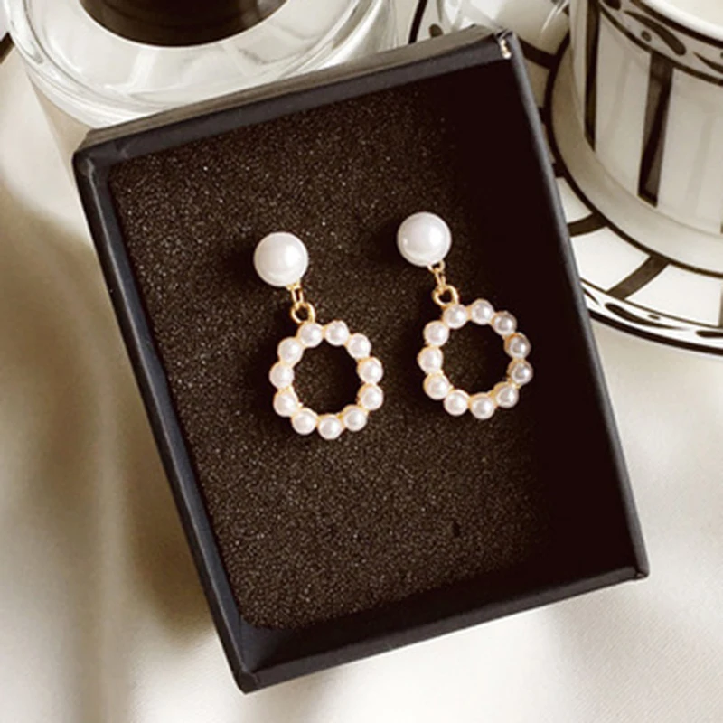 Серьги с жемчугом для женщин, сексуальные серьги Liadies, S925silver, натуральный пресноводный жемчуг, ювелирное изделие, свадебный подарок для девушек - Окраска металла: gold circular
