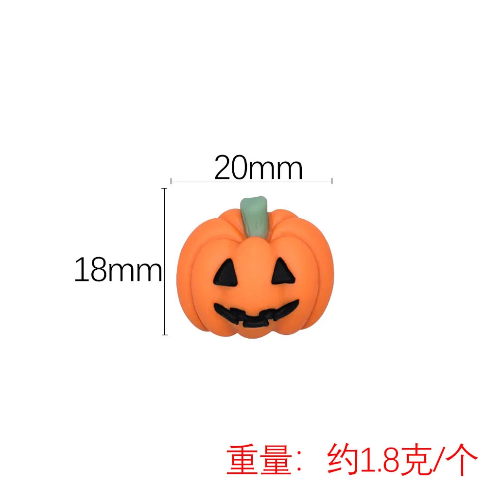 20Pcs Cute Halloween Pumpkin Flatback Resin Cabochon Scrapbook Embellishment Craft Decoration Parts Doll House Accessories