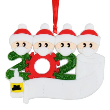 

Quarantine Family Merry Christmas Decorations for Home Santa Claus Personalized Xmas Tree Ornament Pendant Navidad New Year Gift