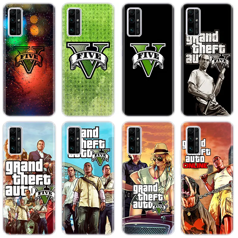 Чехол для телефона Grand Theft Auto GTA V 5 6 Huawei Honor 10X Lite 10i 20i 20E 20S 30S 30i 30 Pro Plus 9C 9X мягкий чехол
