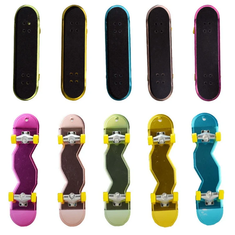 1 Mini Fingerboard Professional Finger SkateBoard Alloy Fingerboars With Bearings Wheel Tape Set Finger Skateboards Color Random