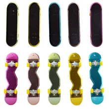 1 Mini Fingerboard Professional Finger SkateBoard Alloy Fingerboars With Bearings Wheel Tape Set Finger Skateboards Color Random