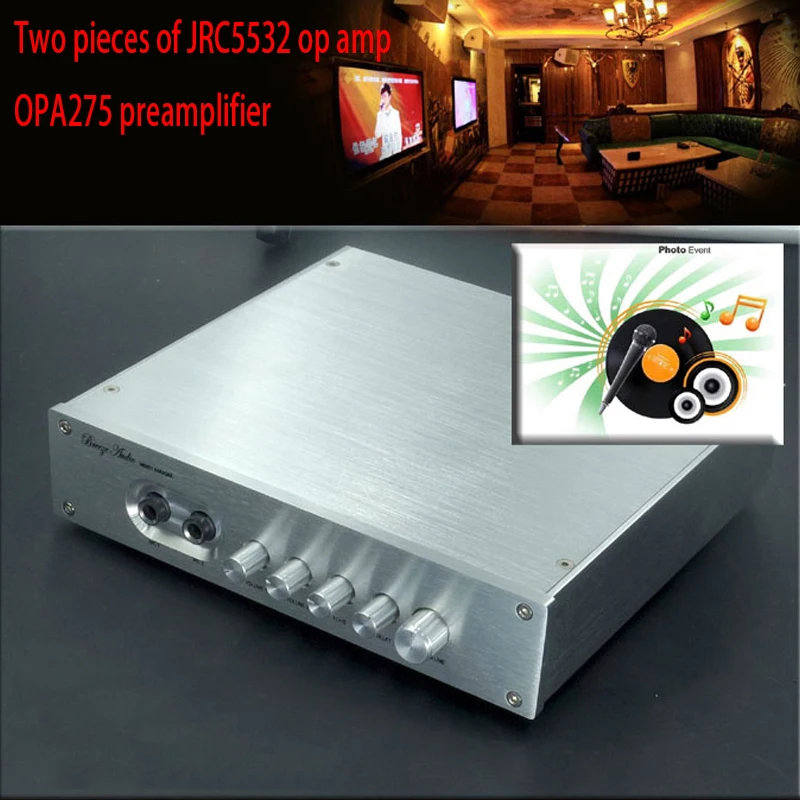 220V M65831 усилитель PreampJRC5532 операционный цифровой Караоке предусилитель караоке