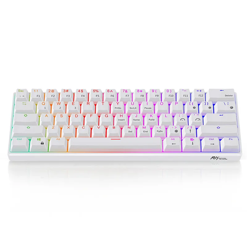 Механическая игровая клавиатура TKL 61 клавиши 2 4 ГГц Беспроводная Bluetooth USB