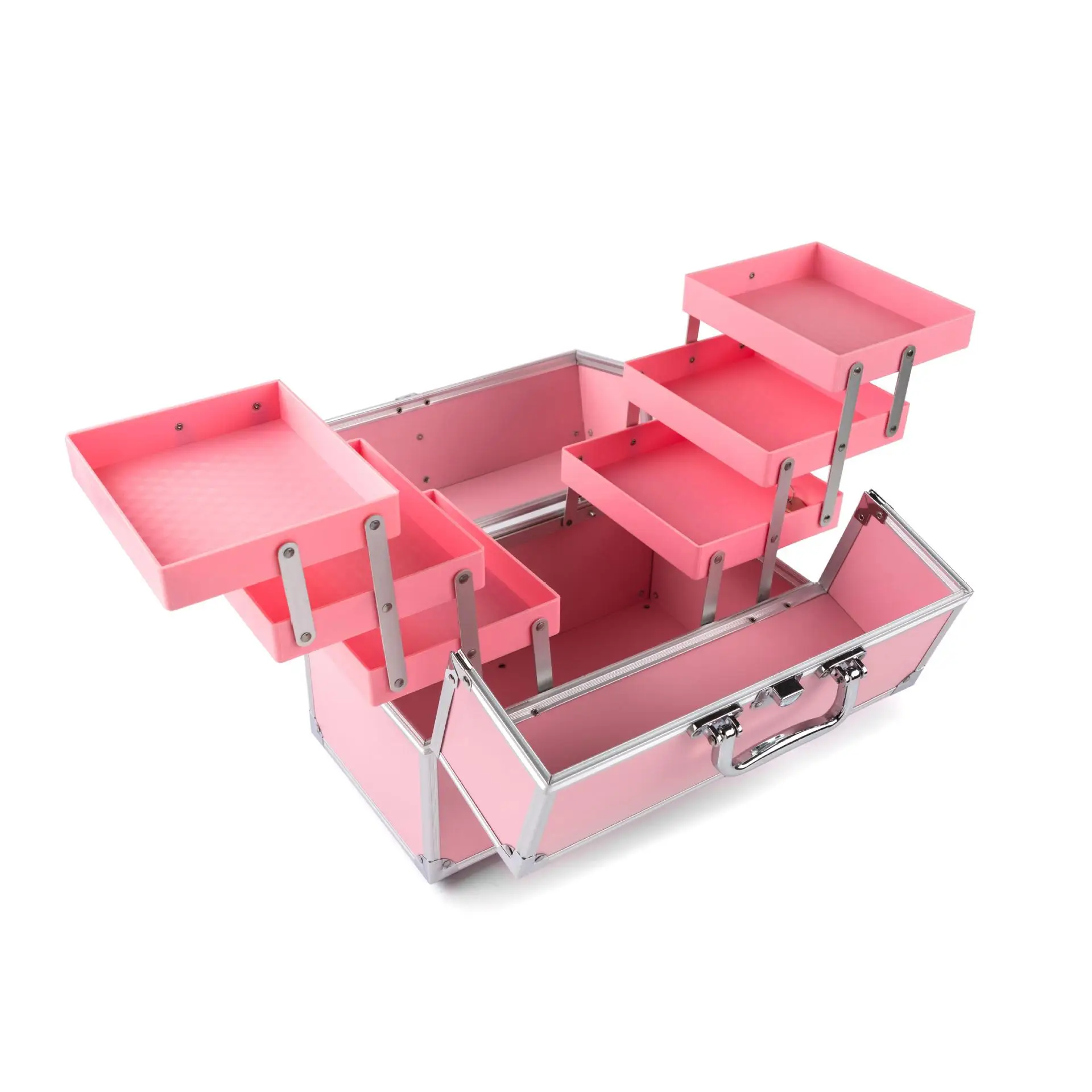 

Manufacturers Wholesale Retail Currently Available 1232 Cosmetic Case Profession Three Layer Beauty Box Aluminum Case natural de