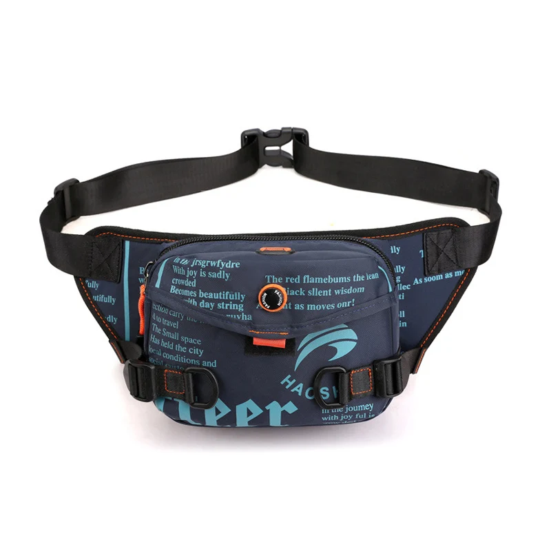 Blue Waist Bag Высококачественные нейлоновые водонепроницаемые поясные сумки для мужчин, модные Оксфордские поясные сумки для мужчин, поясные сумки для путешествий через плечо, нагрудные сумки - Цвет: Blue Waist Bag