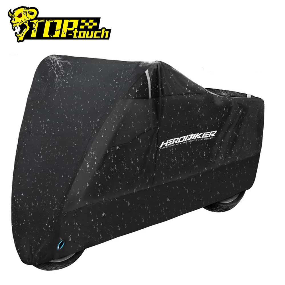 

HEROBIKER Waterproof Biker Cover Motorcycle Cover Motorbike Moto Scooter Cover UV Protector Dustproof Motorcycle Raincoat M-4XL