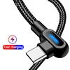 90 Degree LED Micro USB Cable Fast Charger Andriod Mobile Phone Microusb Charge Data Cord Charging For Samsung S7 Xiaomi Redmi ► Photo 2/6