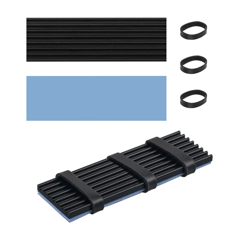 Aluminum Heatsink Radiator 2Pcs M.2 SSD Heat Sink NVME NGFF M.2 2280 Solid State Hard Disk Aluminum Heatsink Cooler Radiator Thermal Cooling Pad For PC