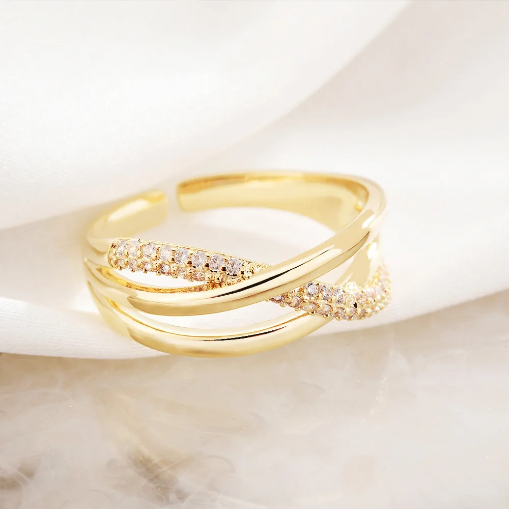 New Product Creative Winding Ring Female Luxury Simple Temperament Ring Fashion Personality Jewelry Girls Gifts Attractive Women