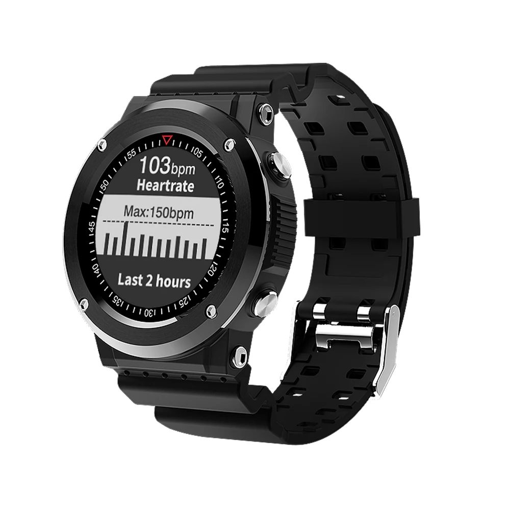 696 Q6 модный браслет для смарт-часов gps монитор сердечного ритма спортивный режим фитнес-трекер IP67 водонепроницаемые спортивные часы - Цвет: Black