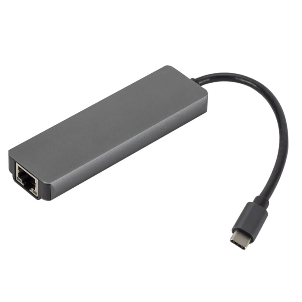 Usb-хаб к Мульти USB 3,0 4K HDMI/Rj45 адаптер док-станция для MacBookPro USB-C type C 3,1 разветвитель 4 порта USB C концентратор HDMI для samsung dex - Цвет: Черный