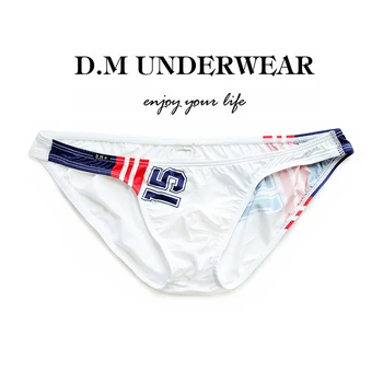 

Lomonling Men's Sexy Low-waist Briefs Quick-drying Breathable Seamless Multicolor Men's Sexy Ice Silk Ultra-thin Sexy Thong