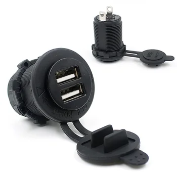 

Car Accessories Car Charger 2 Port LCD Display 12-24V Cigarette Socket Lighter Dual USB professional 2.1A For Smart Phone