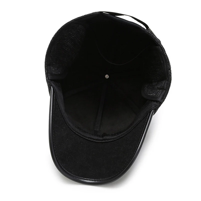 Новая Зимняя кепка мужская бейсболка для мужчин s клетчатая Повседневная шляпа папа шляпа Кепка s сохраняющие тепло Кепки из хлопка классический дизайн толстые Snapback шапки