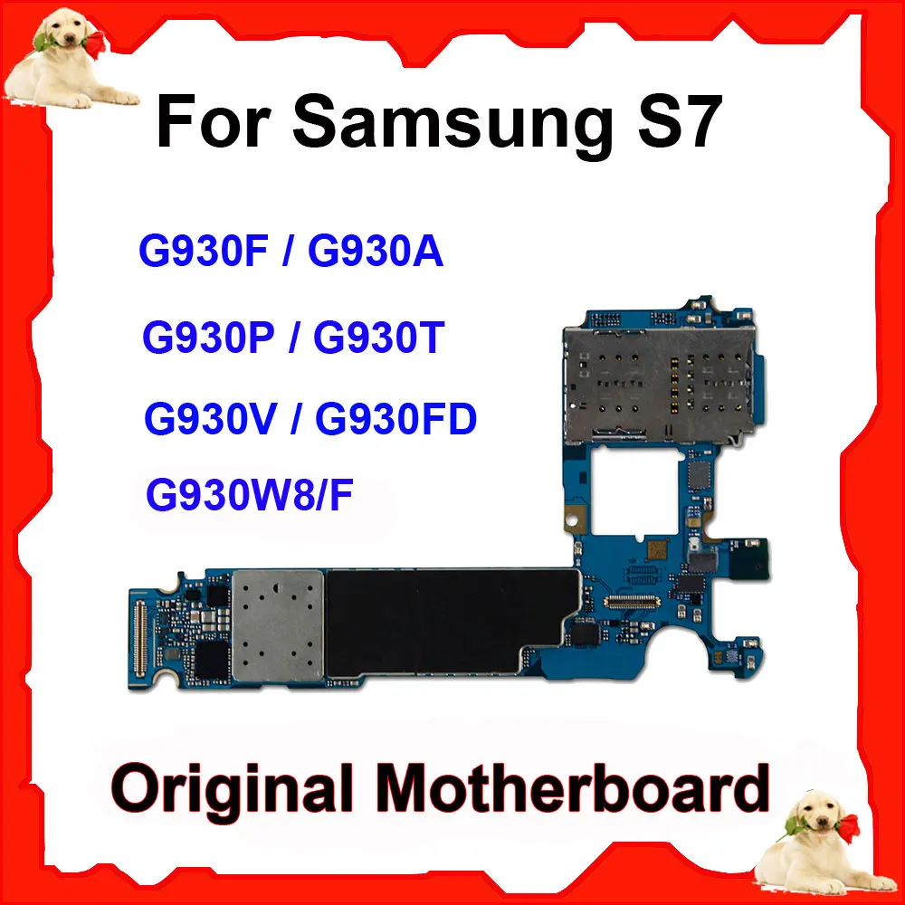 

Original Unlocked Motherboard For Samsung Galaxy S7 G930F G930A G930P G930T G930V G930FD G930W8 Full Chips Main Logic Board OS