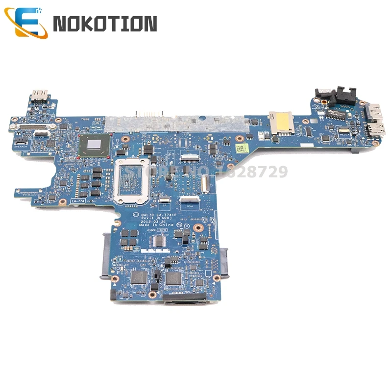 NOKOTION материнская плата для ноутбука DELL Latitude E6430S E6330 I3-2350M Процессор CN-0VVT4M 0VVT4M QAL70 LA-7741P материнская плата