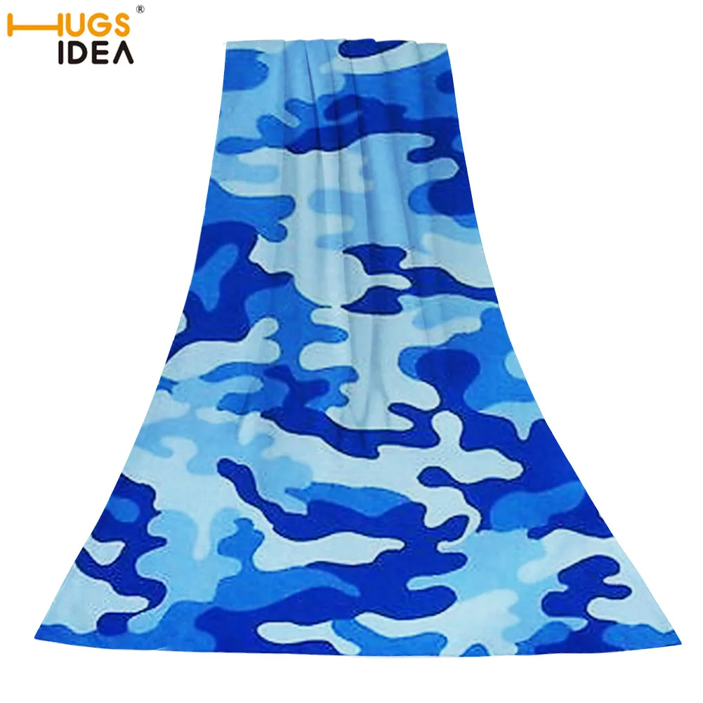 HUGSIDEA пляжное полотенце с камуфляжным узором микрофибра ткань для путешествий быстрое высыхание банное полотенце для лица s супер абсорбент для плавания Toalla - Цвет: H4196