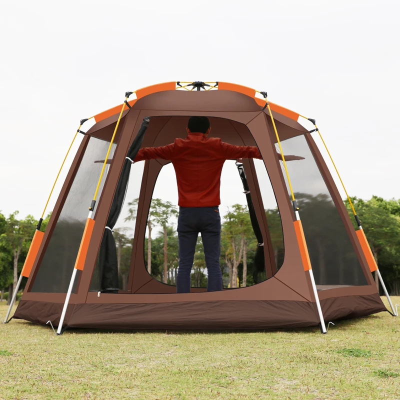 Уличная палатка Baraza De Acampamento Carpas De Camping шестисторонняя дверь окно дышащий Противомоскитный 5 до 8 человек рыбалка Namiot
