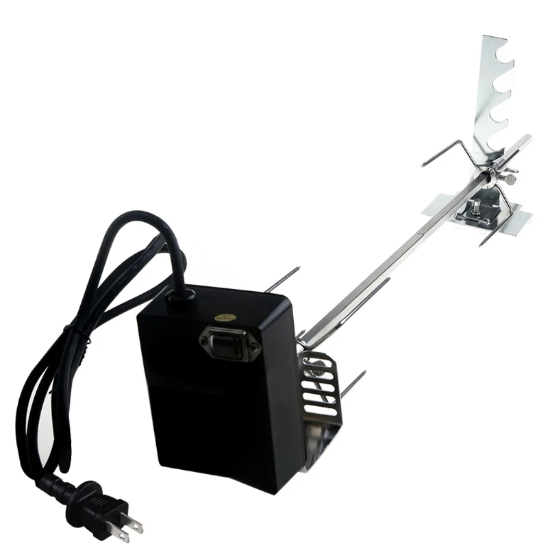 Universal Automatic Grill Rotisserie with 4W Electric Motor BBQ Bracket Roaster Spit Rod Fork Holders bbq
